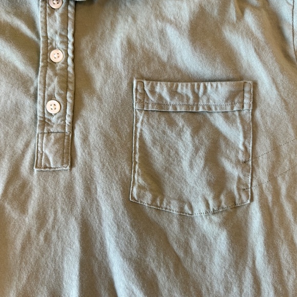Billy Reid Long Sleeve Polo – XL (Olive Green) - Picture 3 of 5